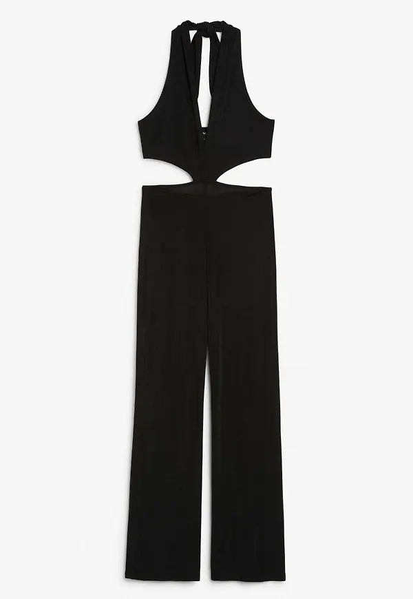 Halter jumpsuit - Black