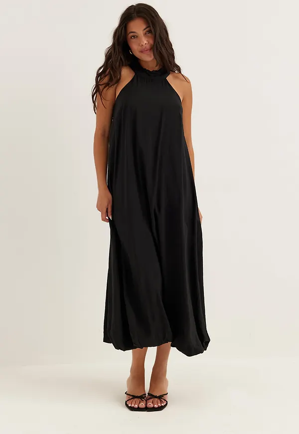 Halter Neck Balloon Dress