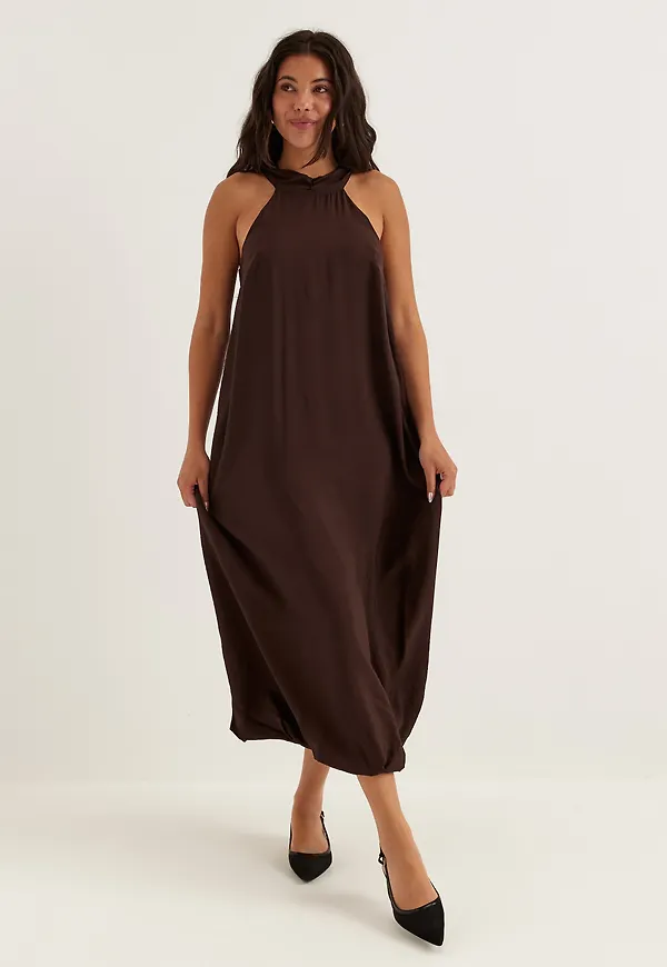 Halter Neck Balloon Dress