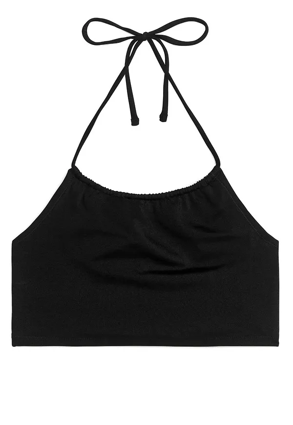 Halterneck Bikini Top - Black