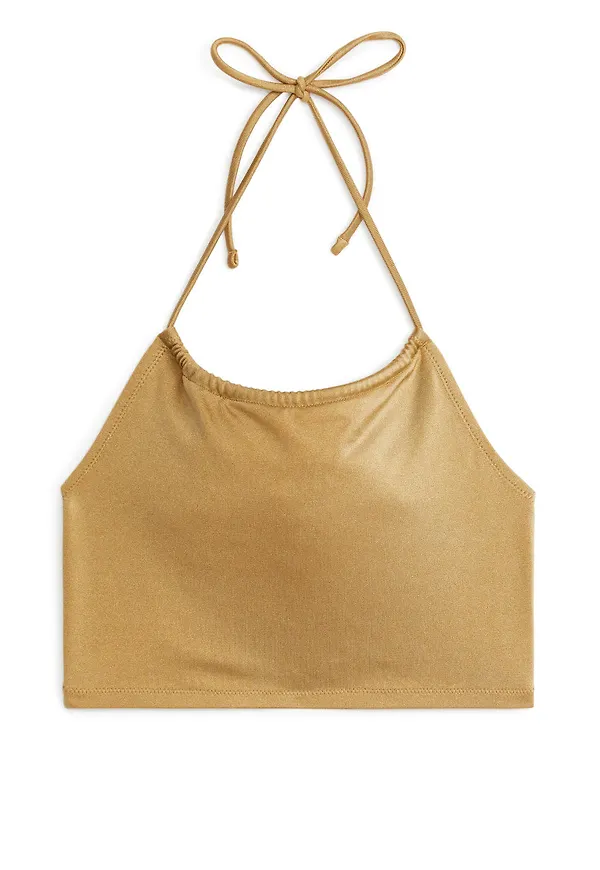 Halterneck Bikini Top - Yellow