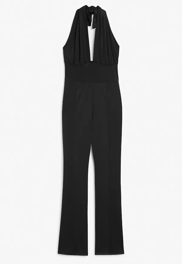 Halterneck jumpsuit - Black
