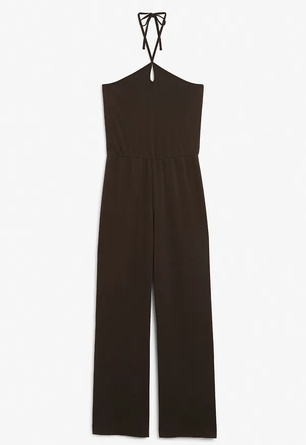 Halterneck jumpsuit - Brown