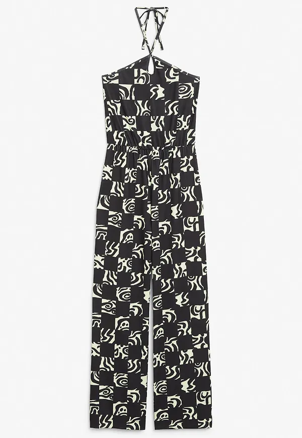 Halterneck jumpsuit - White