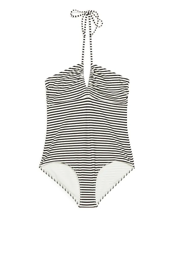 Halterneck Swimsuit - White