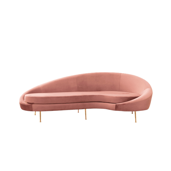 Hanah Home - Soffa 3-sits höger Eses - Rosa
