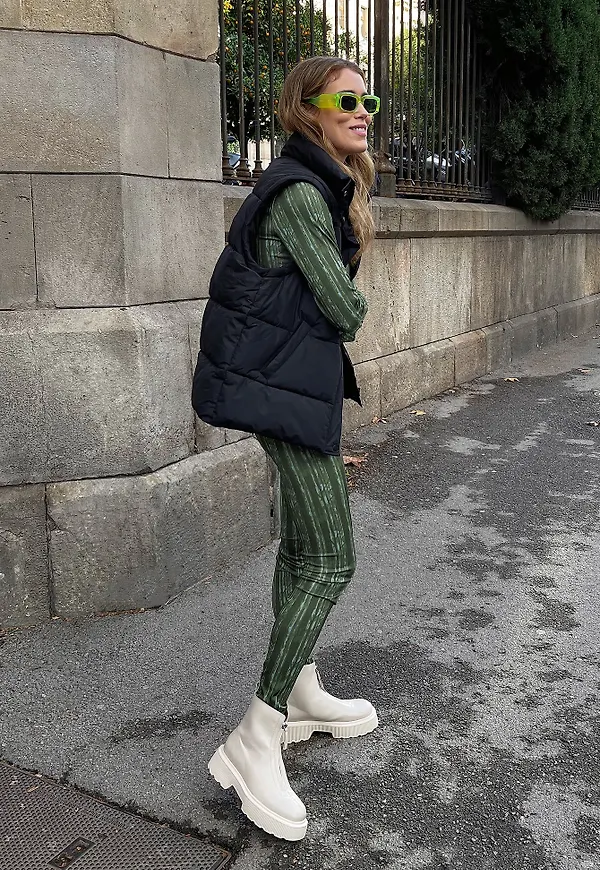 Handpicked x NA-KD Leggings - Green