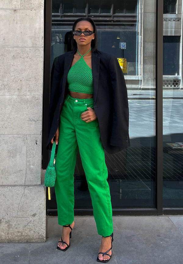 Handpicked x NA-KD Lösa jeans - Green