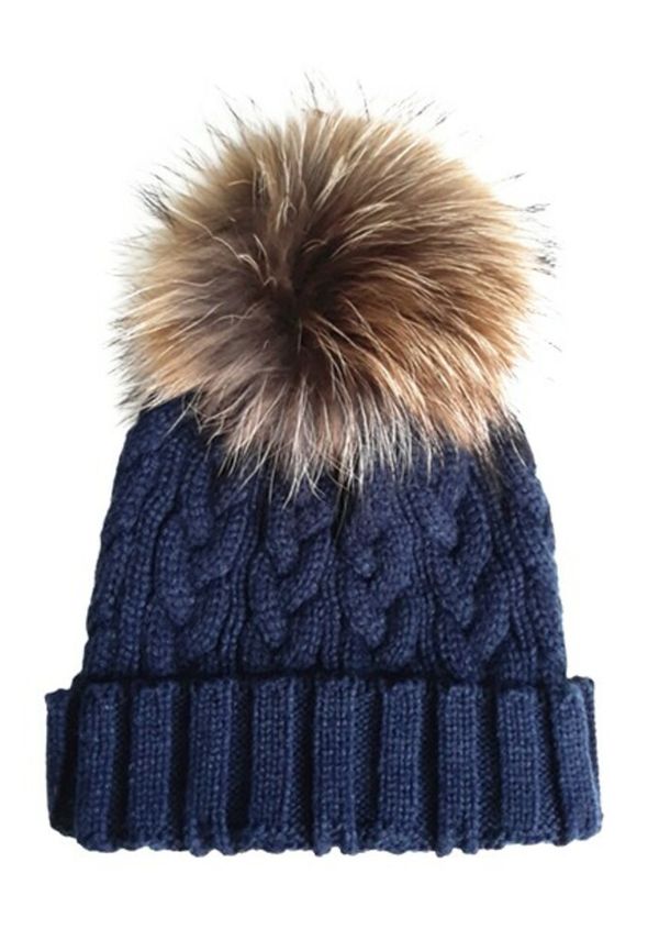 Handskbutiken Pom pom mummy Blå, Dam