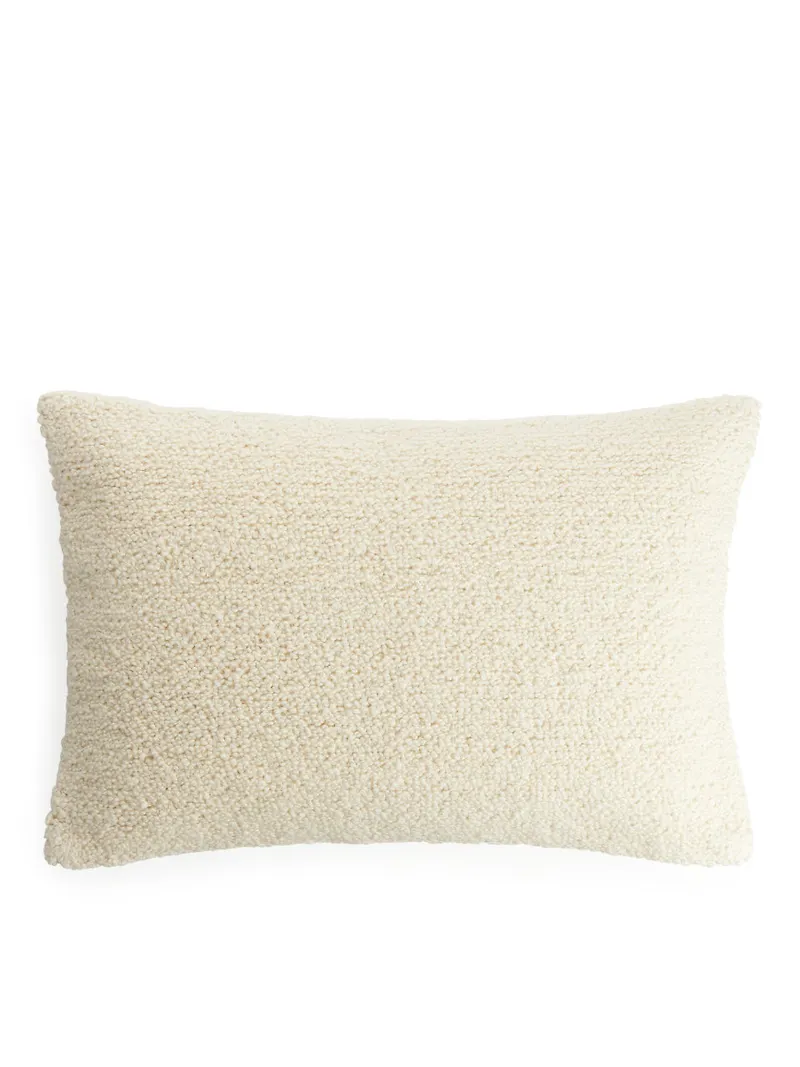 Handwoven Wool Cushion Cover - Beige
