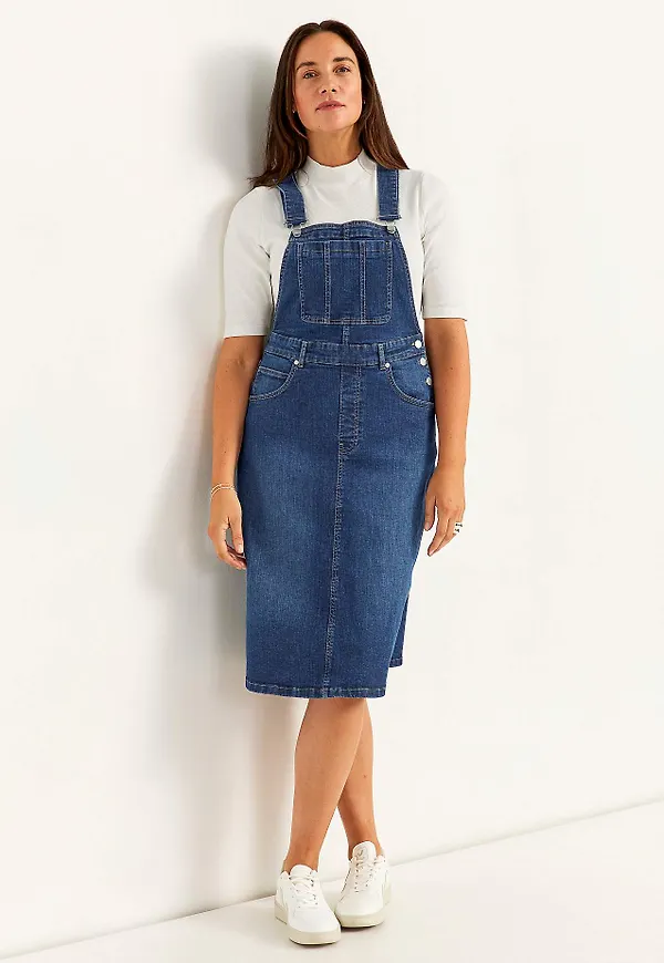 Hängselklänning i denim