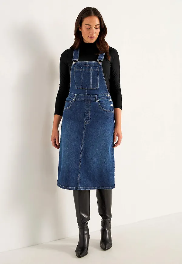 Hängselklänning i denim