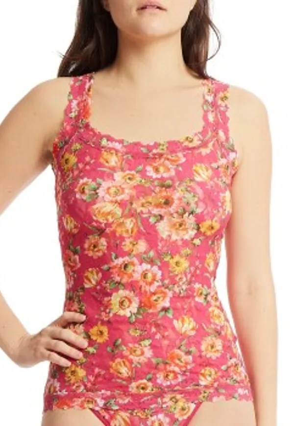 Hanky Panky Signature Lace Print Classic Cami Rosa blommig nylon X-Small Dam