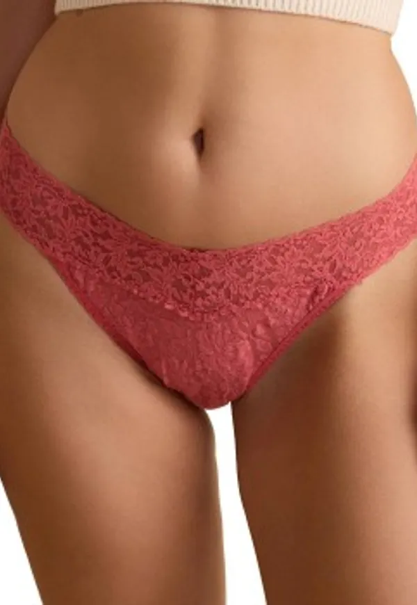 Hanky Panky Trosor 2P Original Rise Thong Flamingo nylon One Size Dam