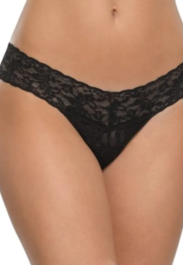 Hanky Panky Trosor 3P Low Rise Thong Svart nylon One Size Dam