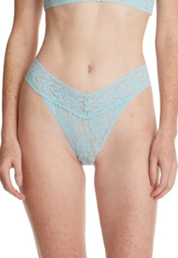 Hanky Panky Trosor 3P Original Rise Thong D1 Ljusblå nylon One Size Dam