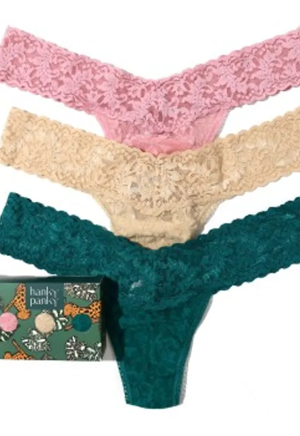 Hanky Panky Trosor 6P Low Rise Lace Thong D2 Flerfärgad-2 nylon One Size Dam
