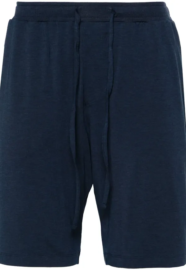 Hanro bermudashorts med ribbad midja - Blå