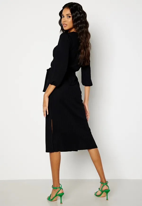Happy Holly Caroline rib dress Black 32/34