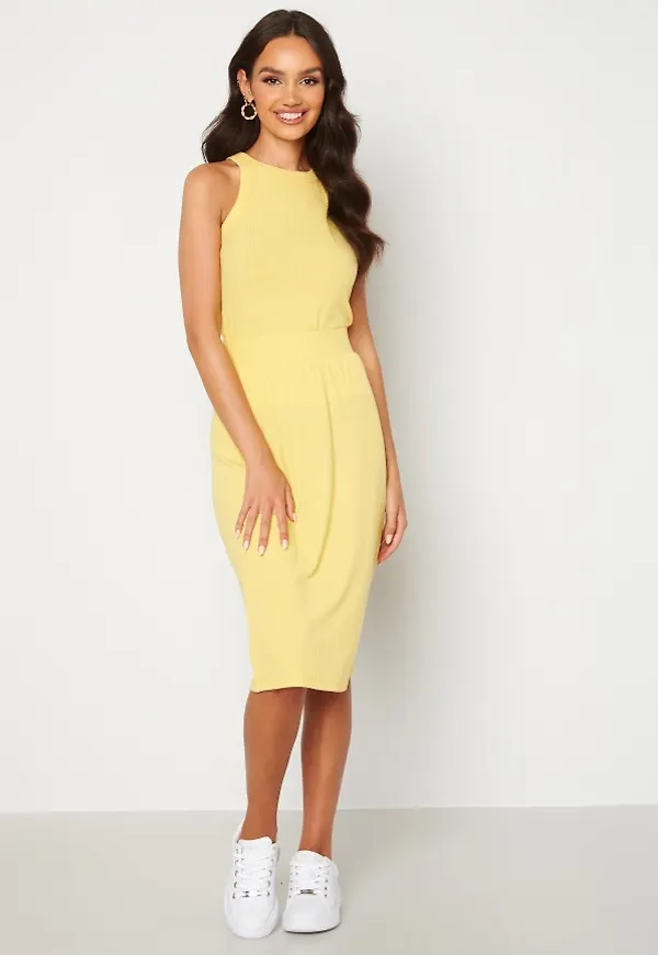 Happy Holly Charlie rib a-line skirt Yellow 48/50