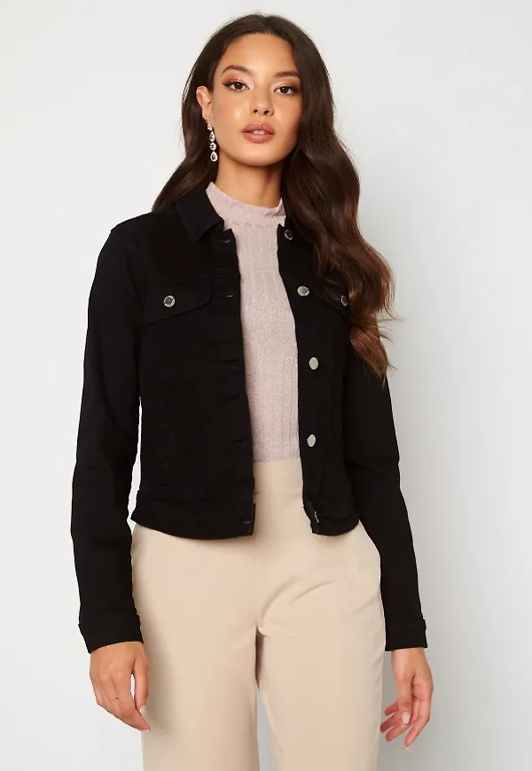 Happy Holly Elina denim jacket Black 52