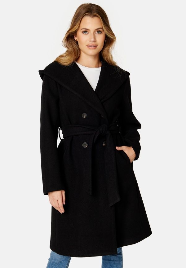 Happy Holly Hillevi Hooded Coat Black 32/34