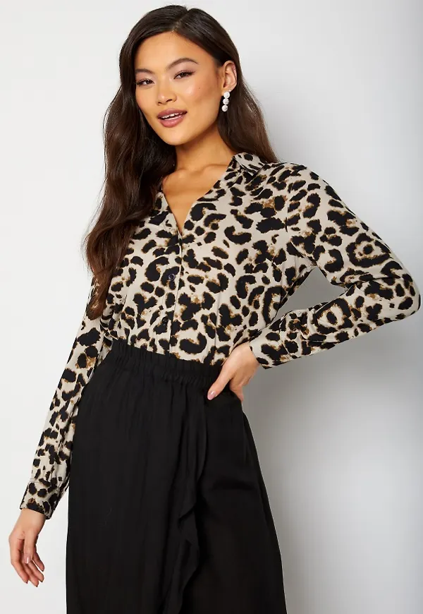 Happy Holly Iris shirt Leopard 40/42