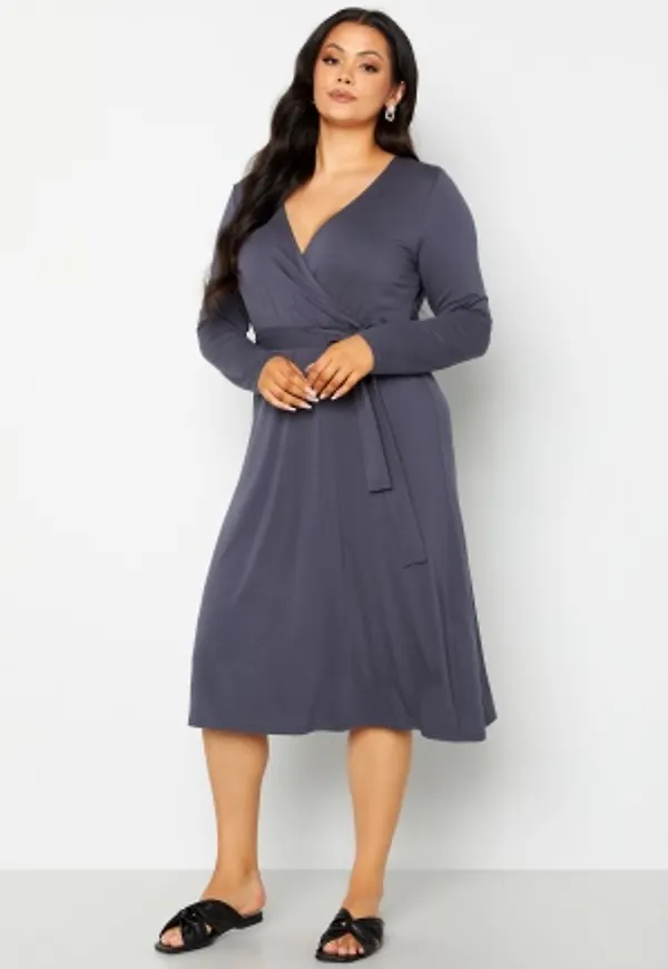 Happy Holly Katrine wrap dress Dark blue 40/42