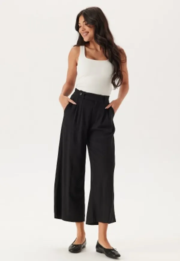 Happy Holly Linen Pants Black 32/34