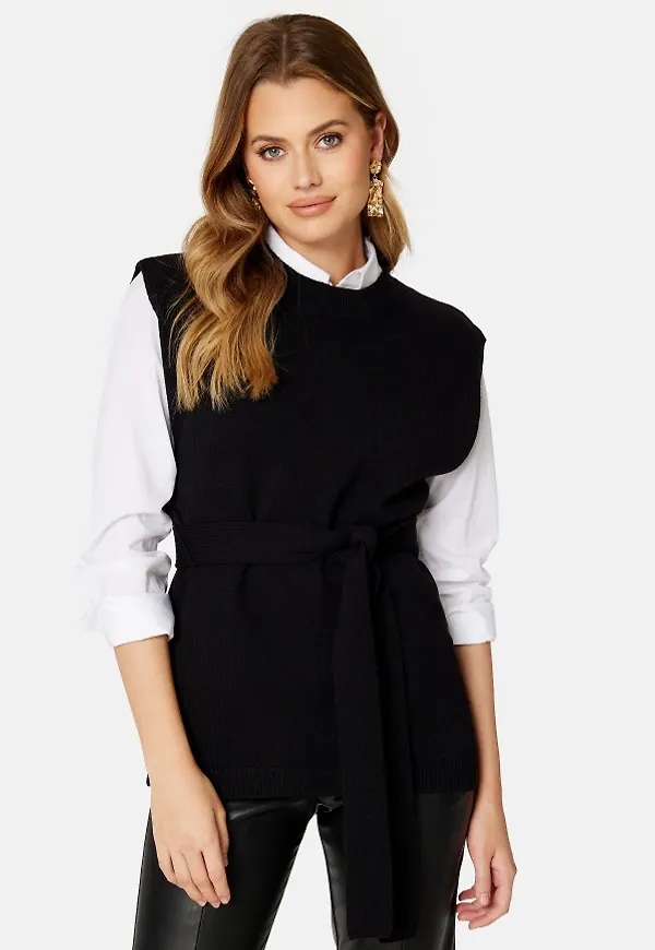 Happy Holly Luina knitted vest Black 32/34