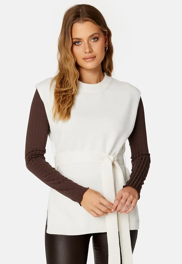 Happy Holly Luina knitted vest Cream 40/42