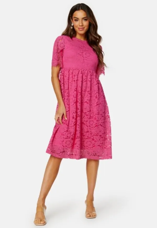 Happy Holly Mandie lace dress Cerise 48