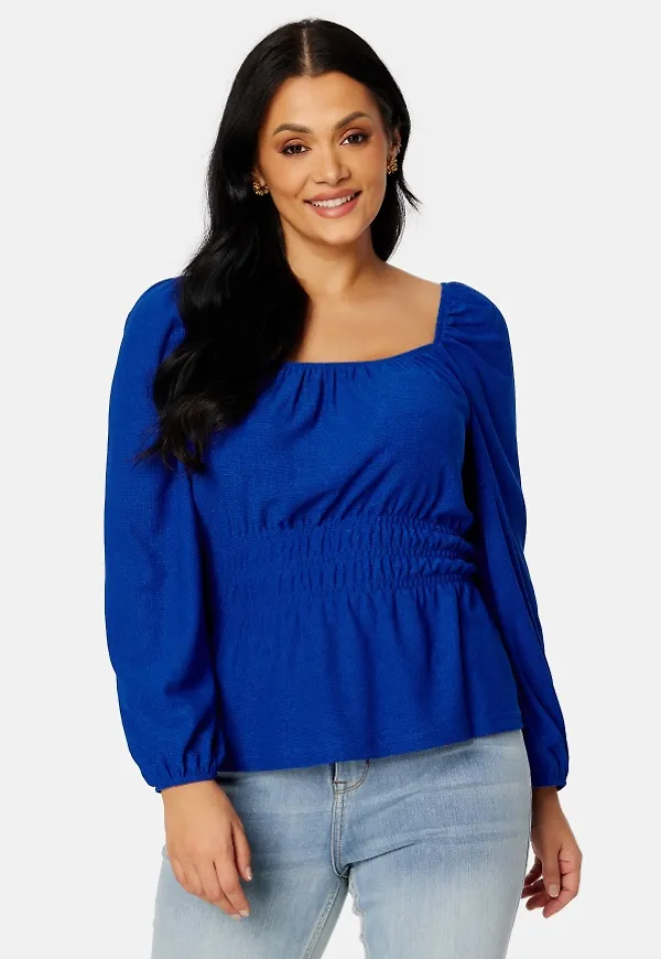 Happy Holly Marcella smock top Blue 32/34