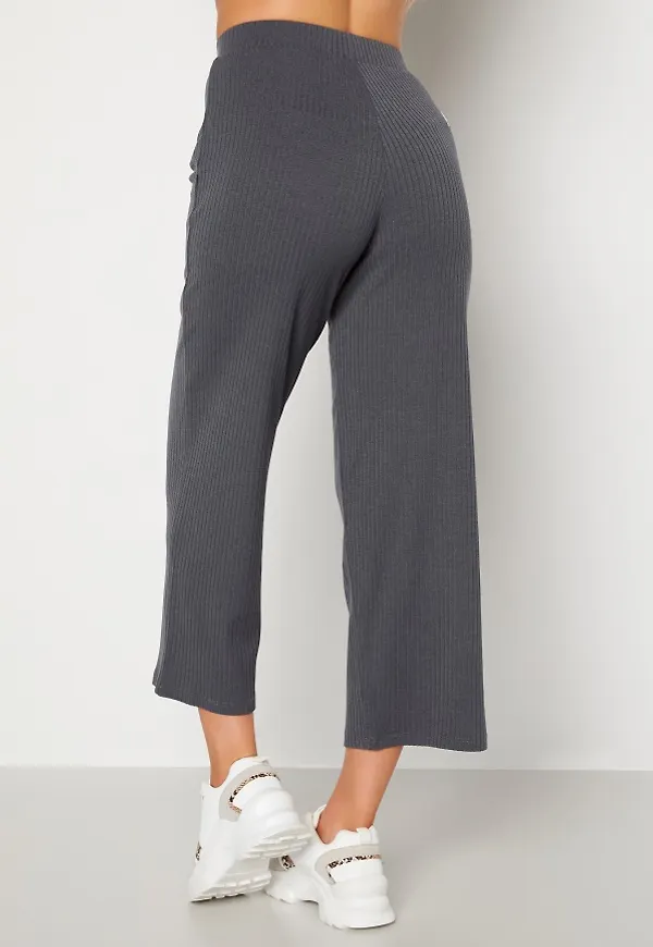 Happy Holly Ruby cropped pants Dark grey melange 36/38