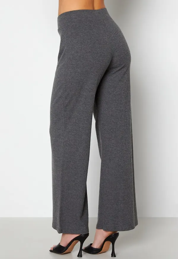 Happy Holly Scarlet wide leg pants Dark grey melange 40/42