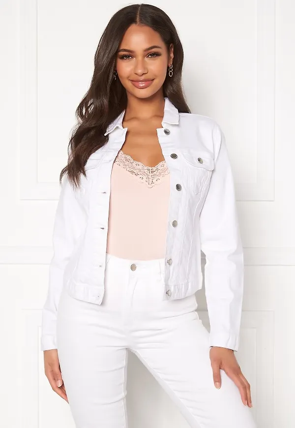 Happy Holly Skyler denim jacket White 34