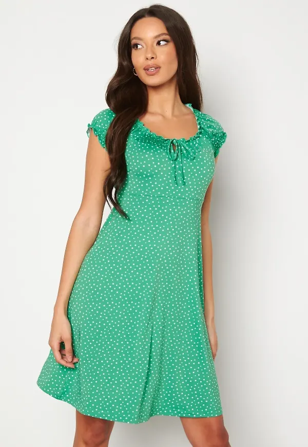 Happy Holly Tessan dress Green / Dotted 32/34