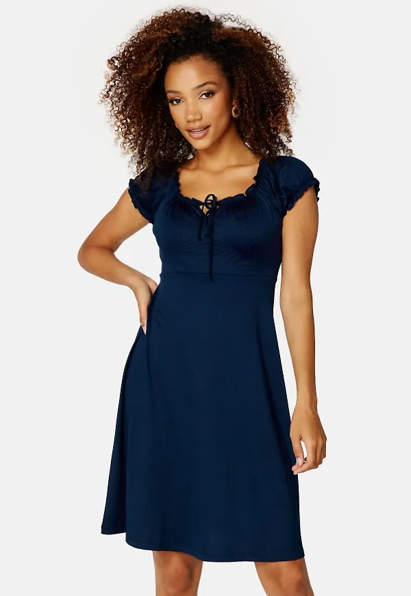 Happy Holly Tessan dress Navy 32/34