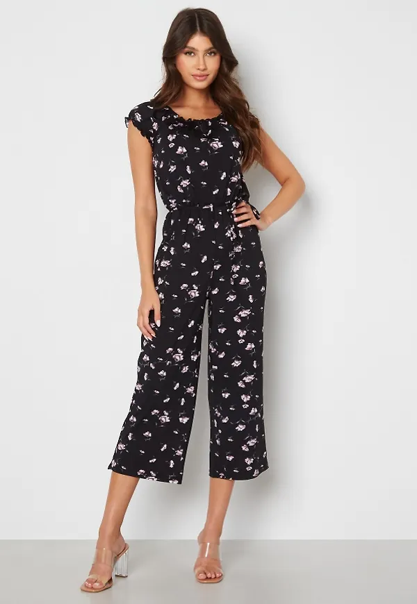 Happy Holly Tessan jumpsuit Black / Floral 40/42