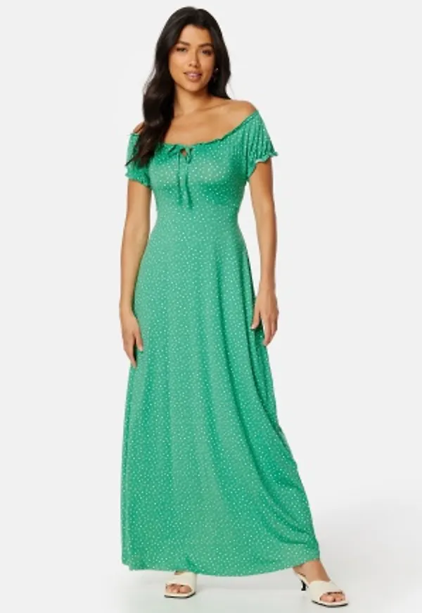 Happy Holly Tessie maxi dress Green / Dotted 52/54S