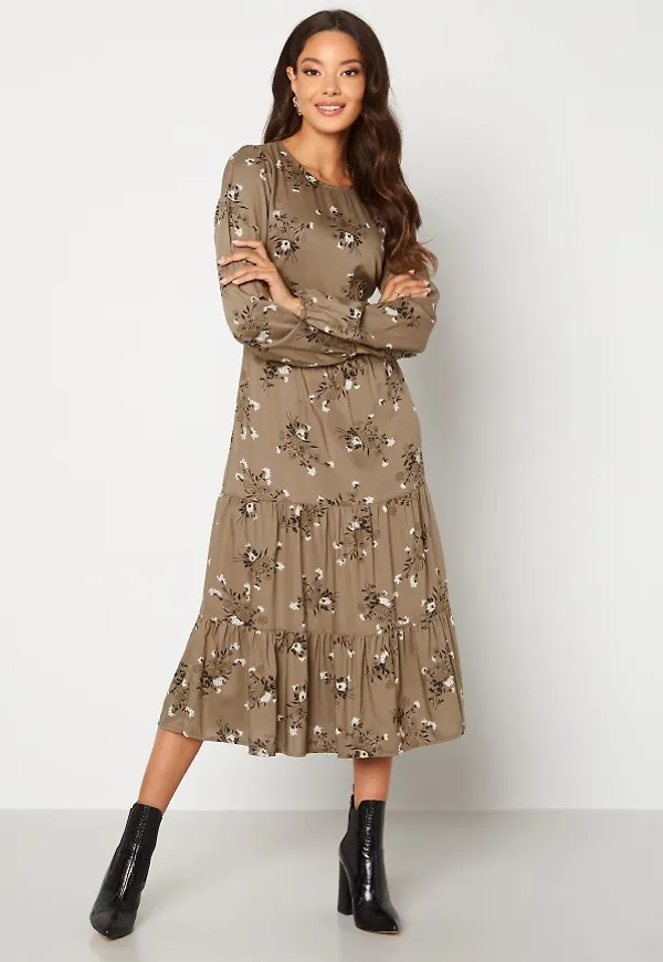 Happy Holly Tris ls dress Mole / Patterned 48/50