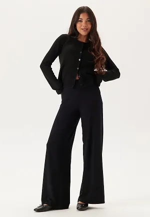 Happy Holly Wide Soft Viscose Pants Black 32/34