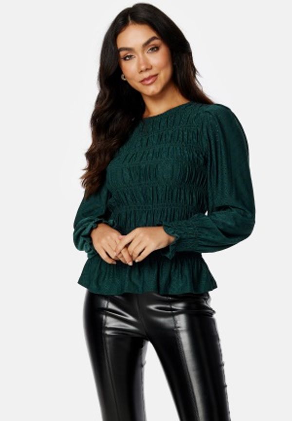 Happy Holly Wilima smock top Dark green 40/42