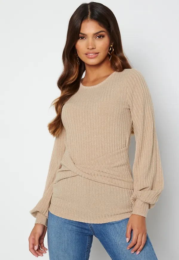 Happy Holly Zandra twisted top Beige 48/50