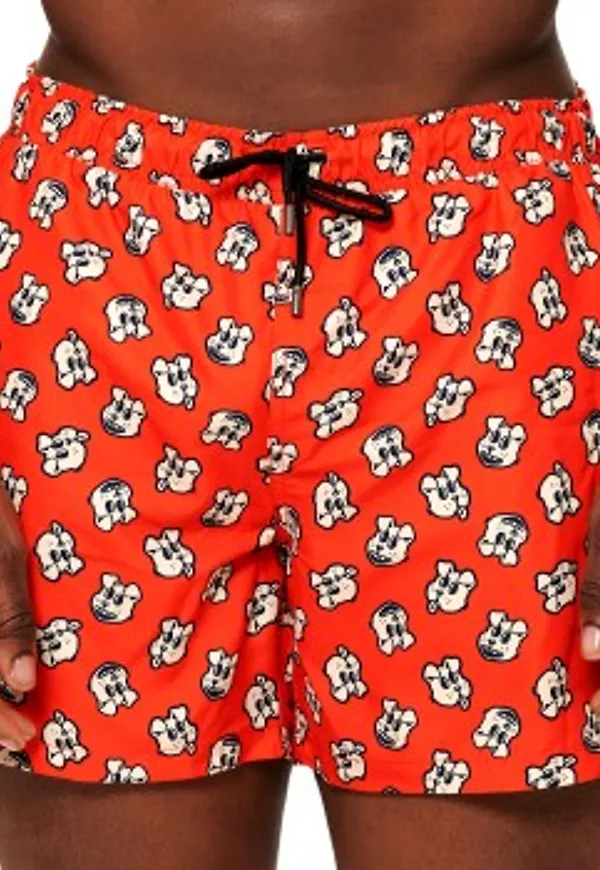 Happy socks Badbyxor Doggo Swim Shorts Röd Mönstrad polyester Large Herr