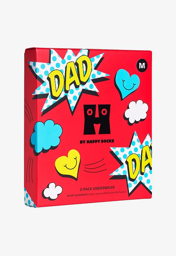Happy Socks - Boxerkalsonger Super Dad Short Boxers Gift Set 2-pack - Flerfärgad