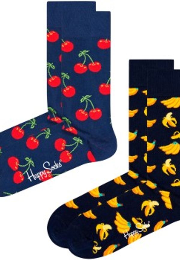 Happy socks Strumpor 2P Classic Cherry Socks Blå bomull Strl 41/46