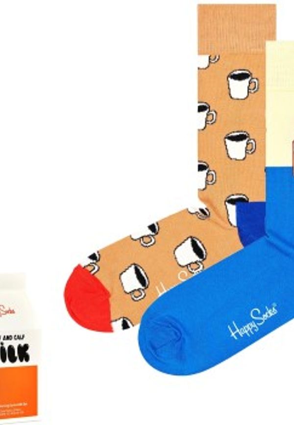 Happy socks Strumpor 2P Monday Morning Socks Gift Box Brun bomull Strl 41/46