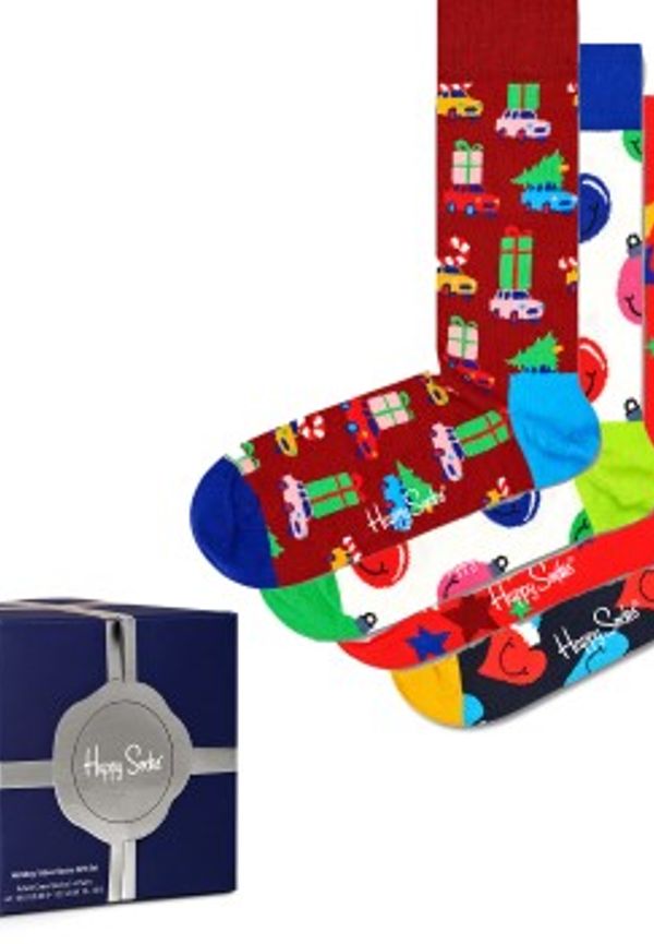 Happy socks Strumpor 4P Holiday Vibes Gift Box Flerfärgad bomull Strl 36/40