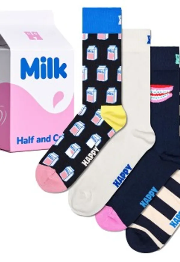 Happy socks Strumpor 4P Milk Carton Box Socks Flerfärgad polyamid Strl 36/40